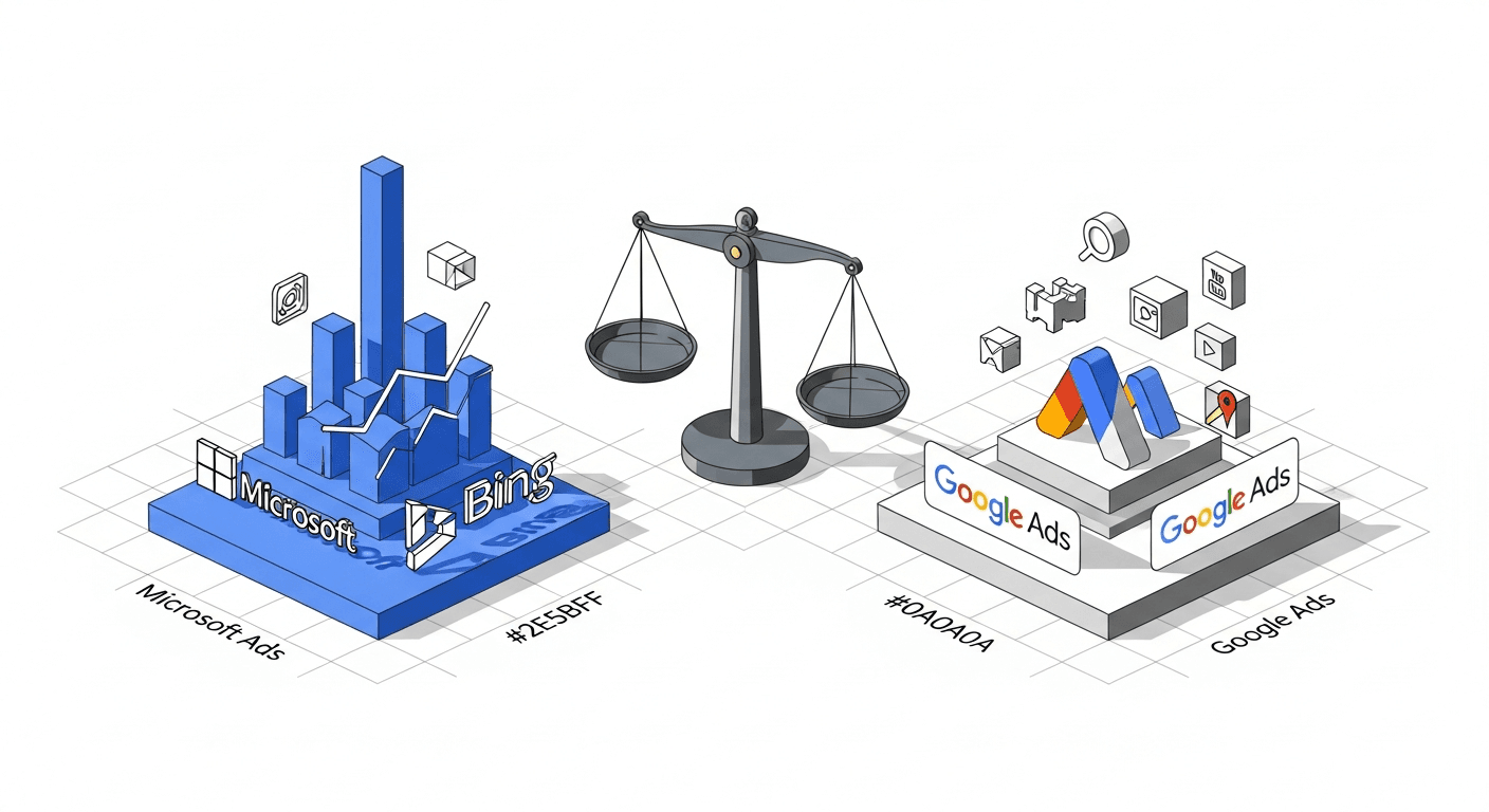 Stratégie publicitaire IA : Microsoft Ads vs Google, les opportunités pour les PME